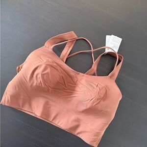 Lululemon Like a Cloud Long-Line Bra (D/DD) in a beautiful warm cinnamon color 🤎
